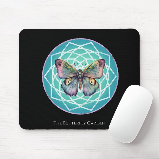 Lila Indigo Butterfly Mystical Mandala Turcos Musmatta (Med mus)