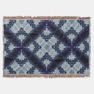 Lila Indigo Essence Medieval Woven Throw Blanket Mysfilt