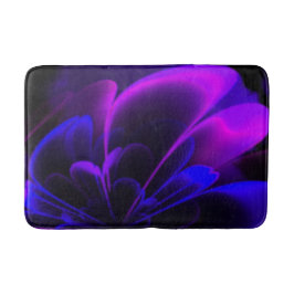 Lila Indigo Stylized Flower Halcorolla Badrumsmatta