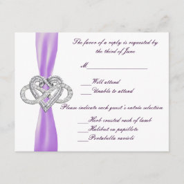 Lila Infinity Heart Responcard OSA Kort