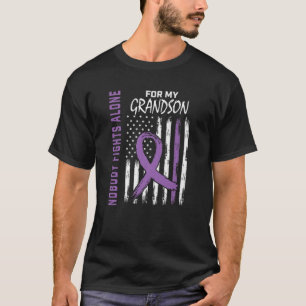 Lila Ingen bekämpar Ensam Farson Epilepsi Medveten T Shirt