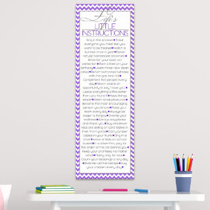 Lila instruktioner (lilac) poster