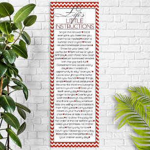 Lila instruktioner (röd) poster
