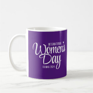 Lila Internationell Kvinnodagen 8 mars Kaffemugg