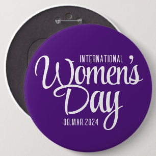 Lila Internationell Kvinnodagen 8 mars Knapp