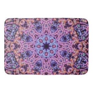 Lila Intricate Alien Kaleidoscopic Mandala Badrumsmatta