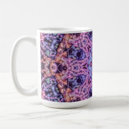 Lila Intricate Alien Kaleidoscopic Mandala Kaffemugg