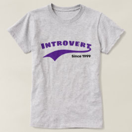 Lila Introvert Typography Swoboda Anpassningsbar D T Shirt
