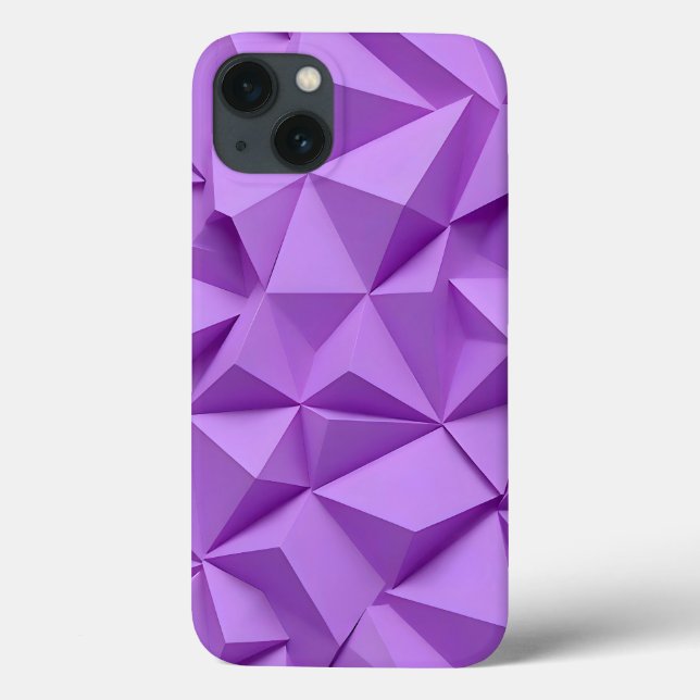 Lila iPhone-fodral Geometriskt och Stilrent (Baksida)