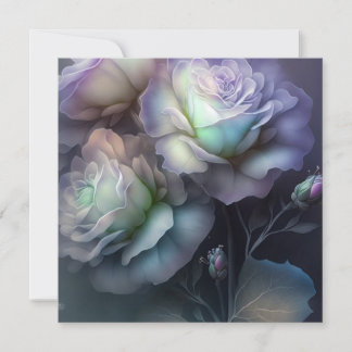 Lila Iridescent Flowers Close Up