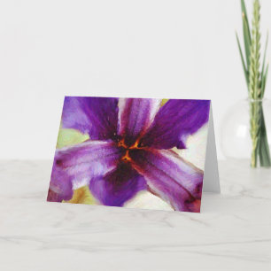 Lila Iris Abstrakt Impression Art Card Kort