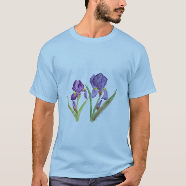 Lila Iris av EelKat Tee Shirt (Framsida)