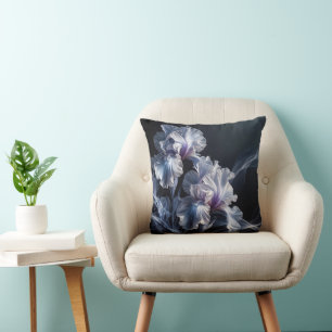 Lila Iris-Blommar med Wispy Kudde