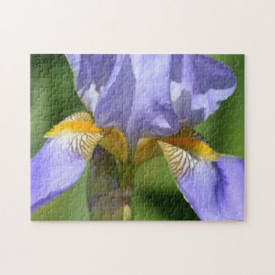 Lila Iris Blomsterfotografi Pussel