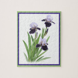 Lila Iris Botanical Art Pussel