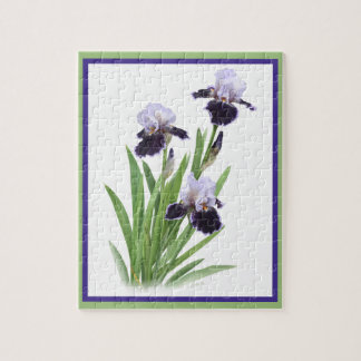 Lila Iris Botanical Art Pussel