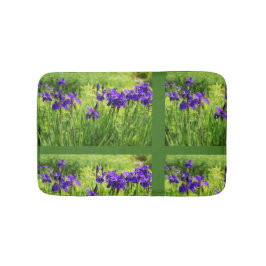 Lila Iris Botanisk Blommig Konst Baddräksmatta Badrumsmatta
