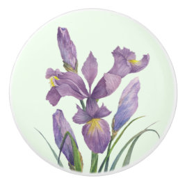 Lila Iris botaniska Blommigten Plain Anka Egg Blue Knopp