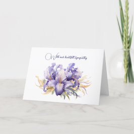 Lila Iris Bouquet Sympathy Kort