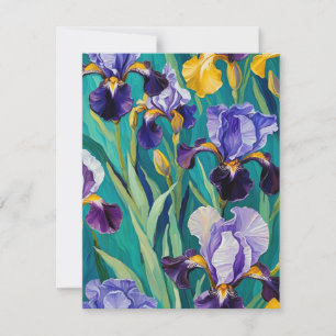 Lila Iris C Julkort
