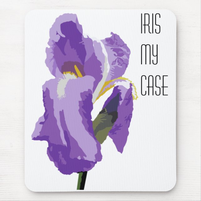 Lila Iris Computer Vector Bild Musmatta (Framsidan)