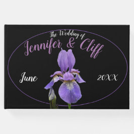 Lila Iris Elegant Gästböcker