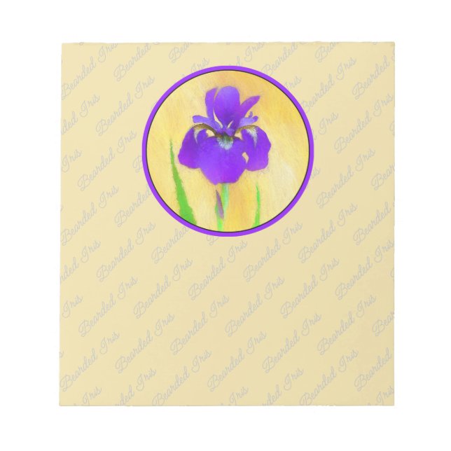 Lila Iris-färgning - originalblomma Anteckningsblock (Framsida)