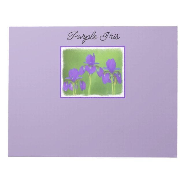 Lila Iris-färgning - originalblomma Anteckningsblock (Framsida)