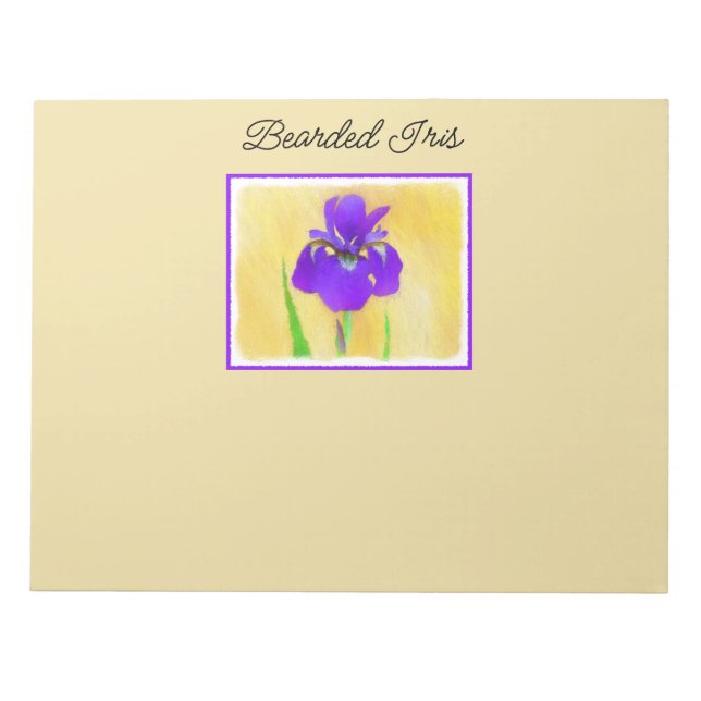 Lila Iris-färgning - originalblomma Anteckningsblock (Framsida)