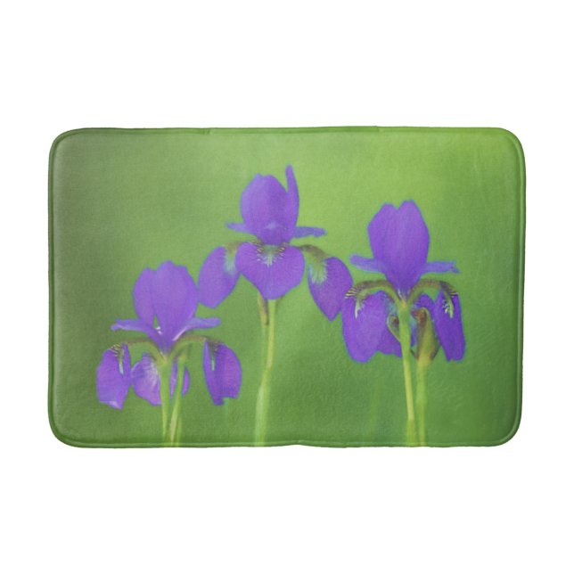 Lila Iris-färgning - originalblomma Badrumsmatta (Framsidan)