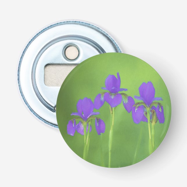 Lila Iris-färgning - originalblomma Flasköppnare (Framsidan)