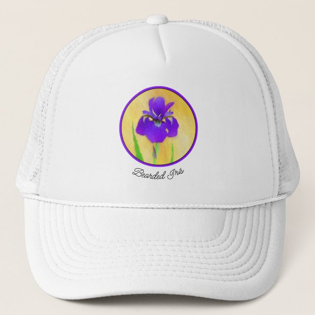Lila Iris-färgning - originalblomma Keps (Framsida)