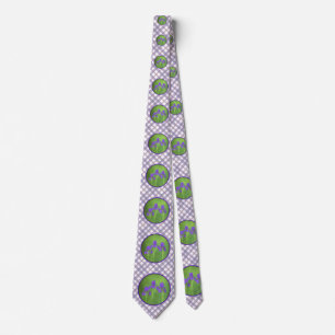 Lila Iris-färgning - originalblomma Slips