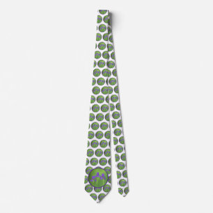 Lila Iris-färgning - originalblomma Slips