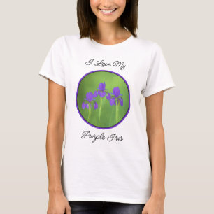 Lila Iris-färgning - originalblomma T Shirt
