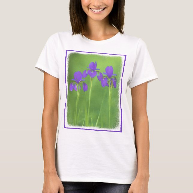 Lila Iris-färgning - originalblomma Tröja (Framsida)