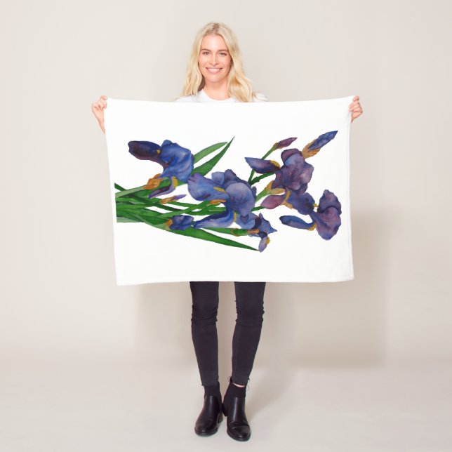 Lila Iris Fleecy Blanket Fleecefilt (På plats)