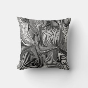 Lila Iris Flower / Black & White / Kudde