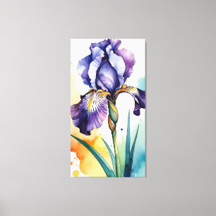 Lila Iris Flower Bloom Canvastryck