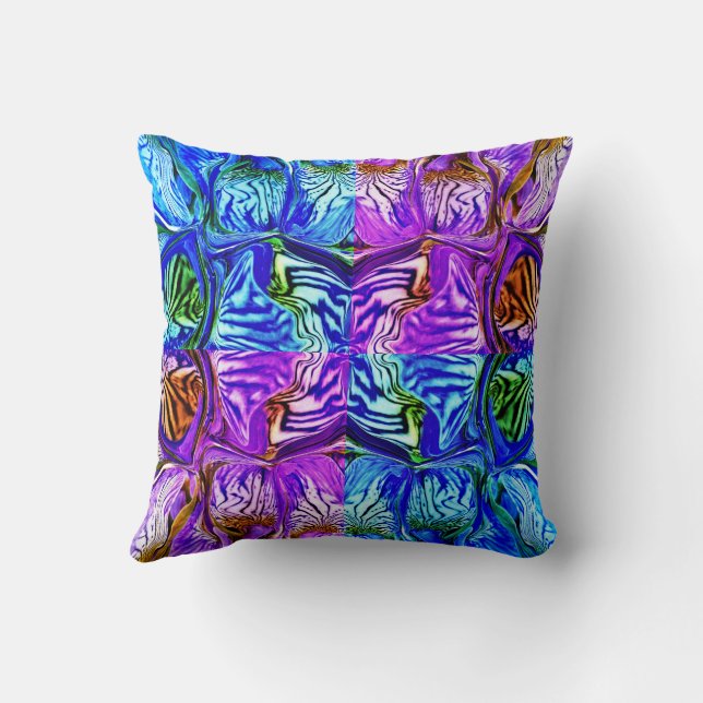 Lila Iris Flower / Greenleaf / 1974 / xFour / Kudde (Baksida)