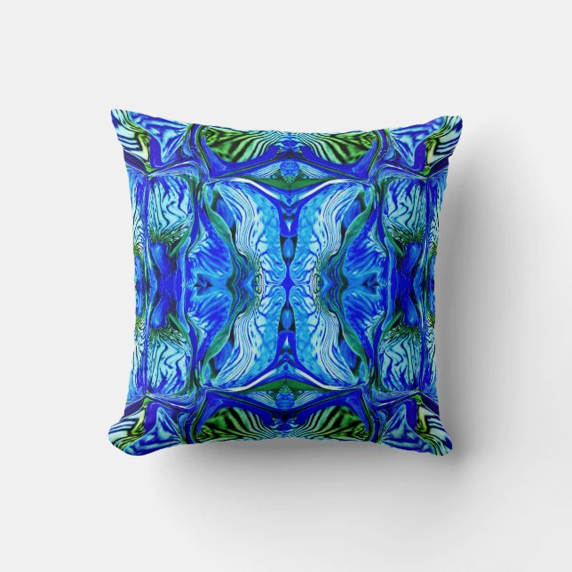 Lila Iris Flower / Greenleaf / Fyra / Fyra Kudde (Framsida)