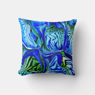Lila Iris Flower / Greenleaf / Kudde