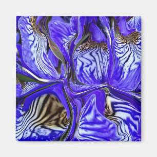 Lila Iris Flower Magnet