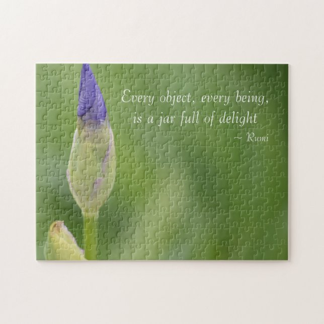 Lila Iris Flower Pussel (Horisontell)