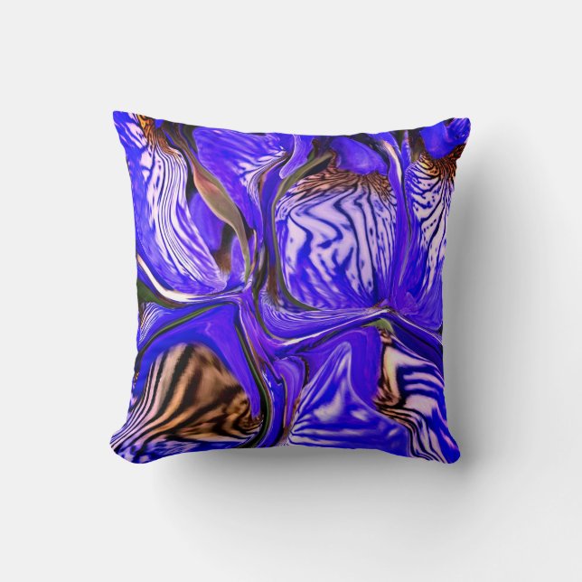 Lila Iris Flower / Sangria / Kudde (Framsida)