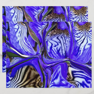 Lila Iris Flower Scrapbook Papper