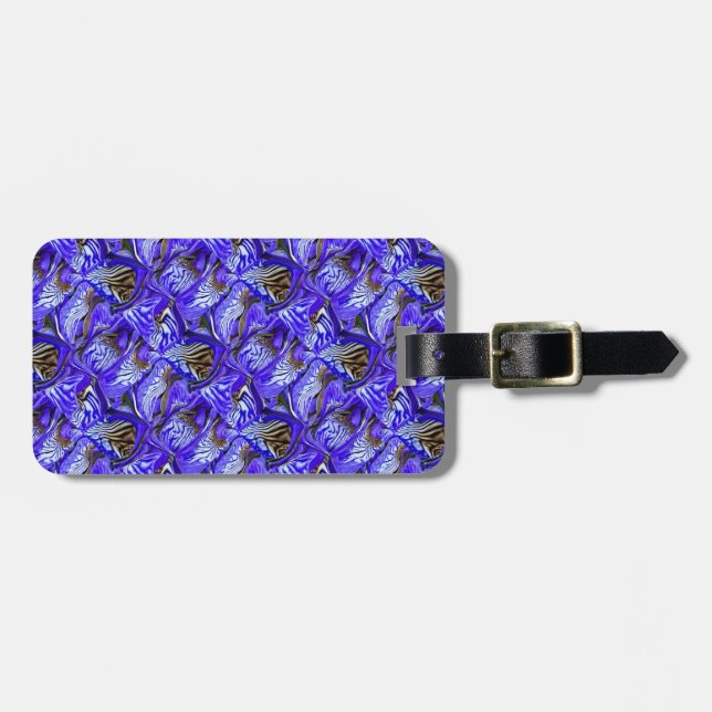 Lila Iris Flower / Slaned / Tilt / / Bagagebricka (Horisontell Framsida)
