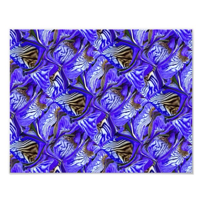 Lila Iris Flower / Slaned / Tilt / / Fototryck (Framsidan)