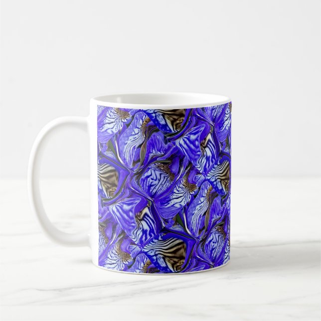 Lila Iris Flower / Slaned / Tilt / / Kaffemugg (Vänster)