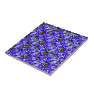 Lila Iris Flower / Slaned / Tilt / / Kakelplatta